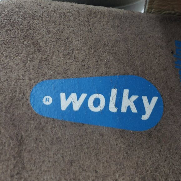 Wolky Ankle Strap Sandals 39 Womens Low Wedge Metallic Gold - Picture 7 of 9